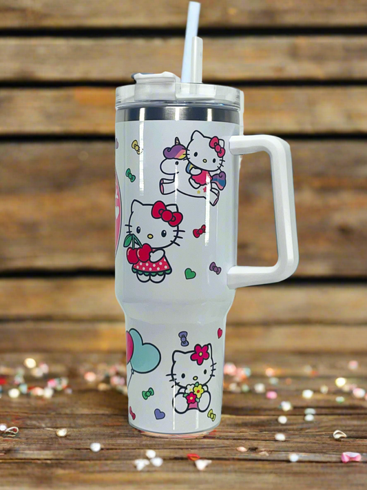 40oz Custom Quencher Tumbler –  Kitty Inspired