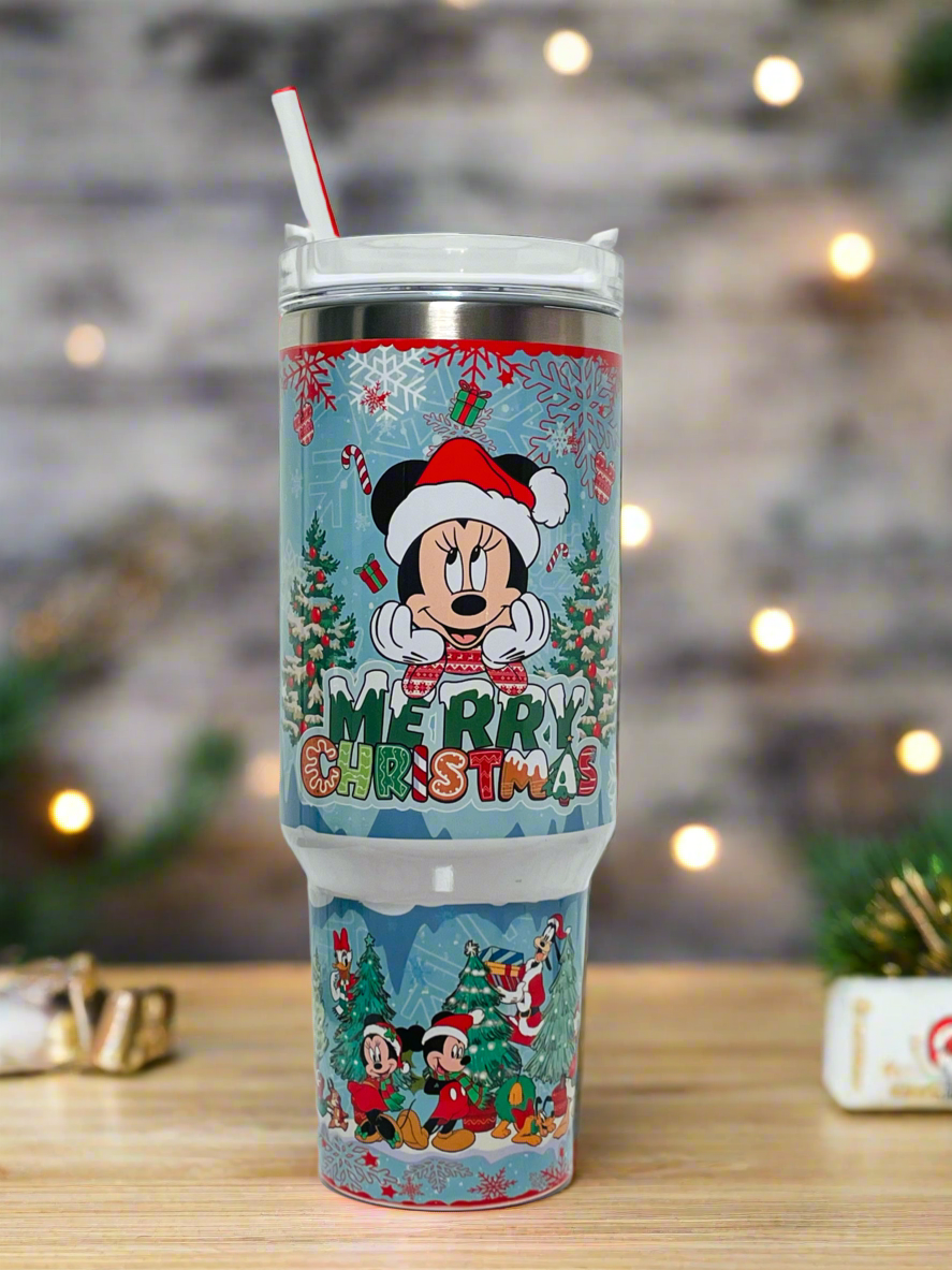 Personalized 40oz Custom Quencher Tumbler with hand wash care instructions, ideal for gifting during holidays and special occasions Christmas gifts 