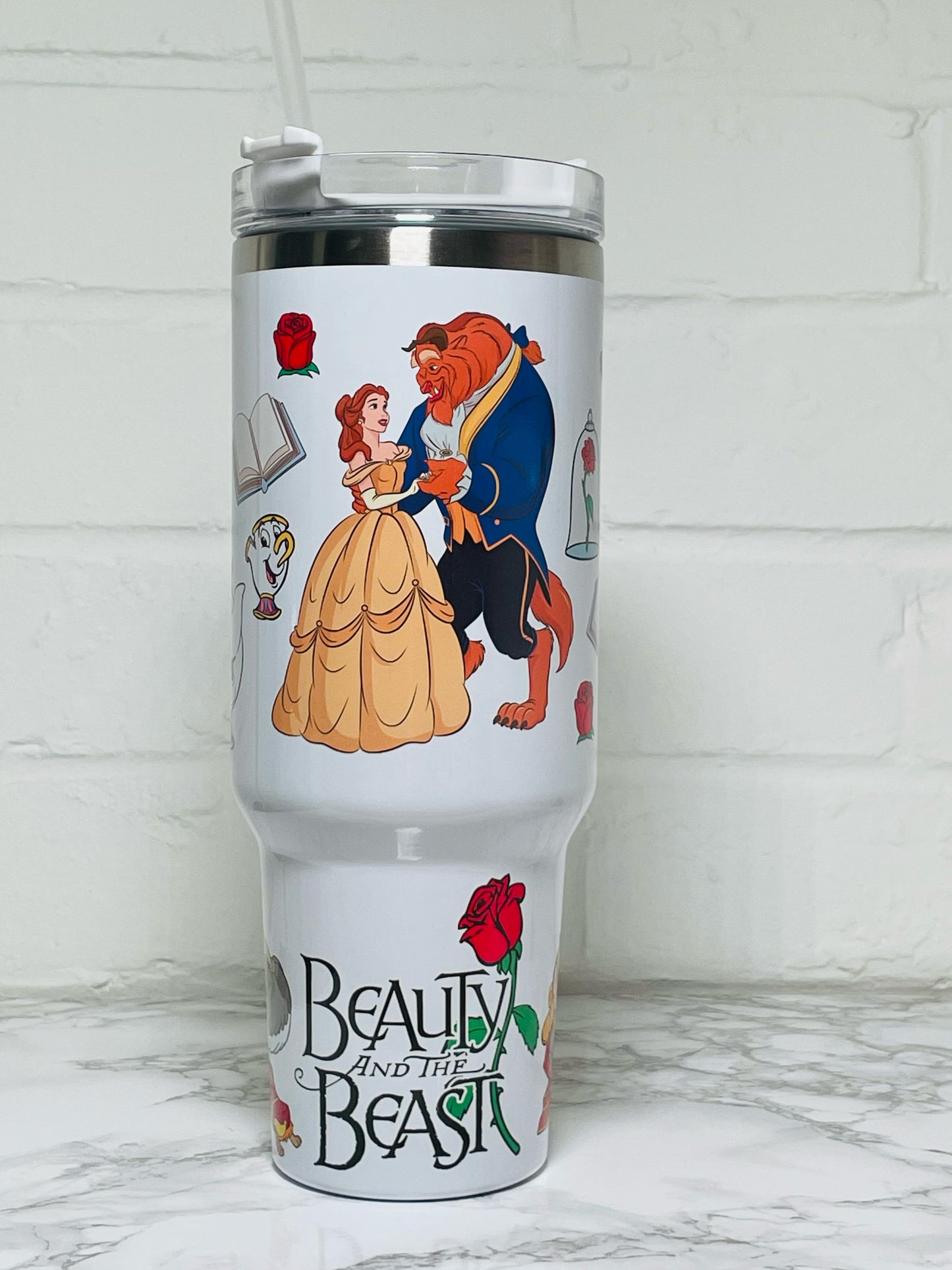 40oz Custom Quencher Tumbler –  Beauty for Beast Inspired