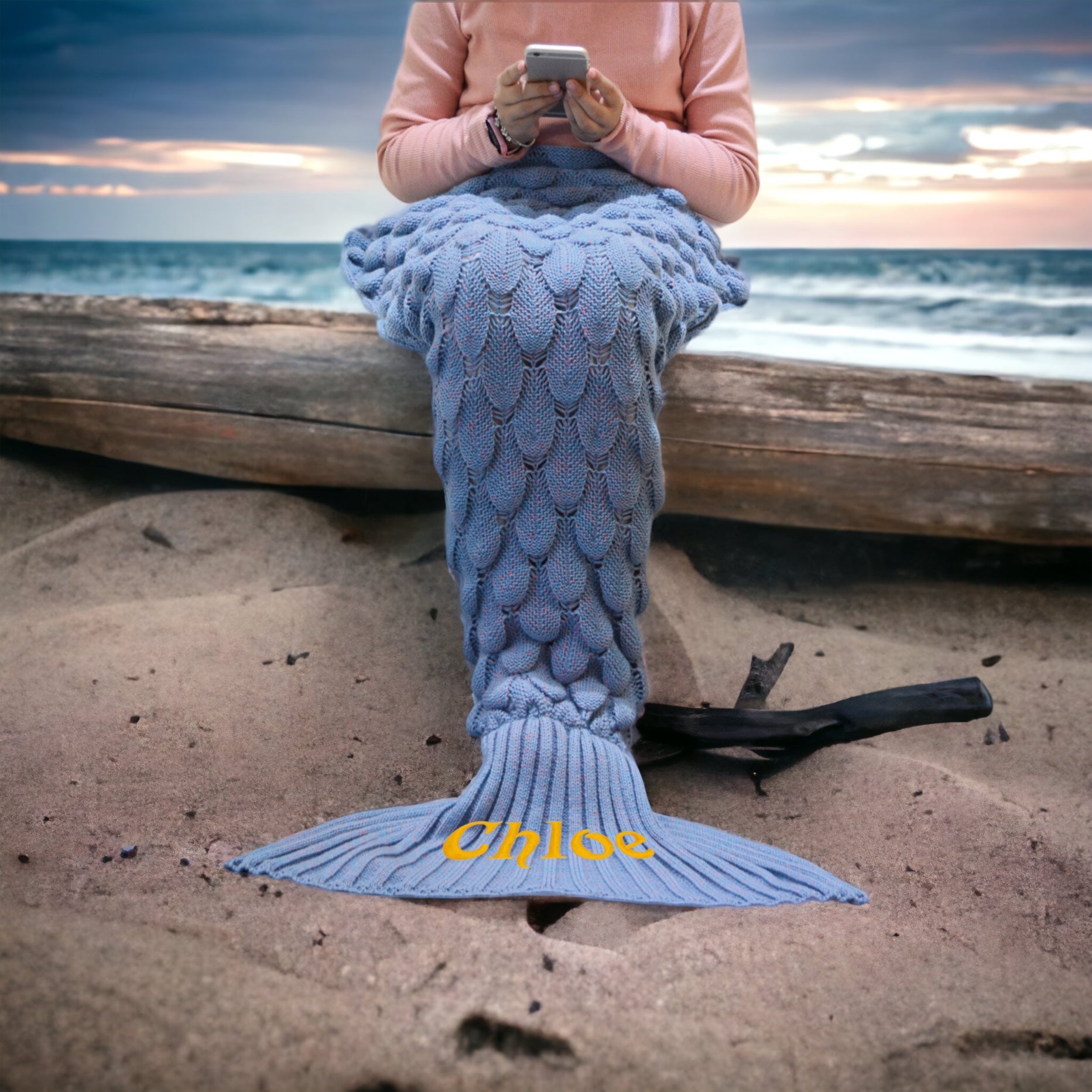 Customizable Mermaid Blanket Adult and Children The Mermaid Tale