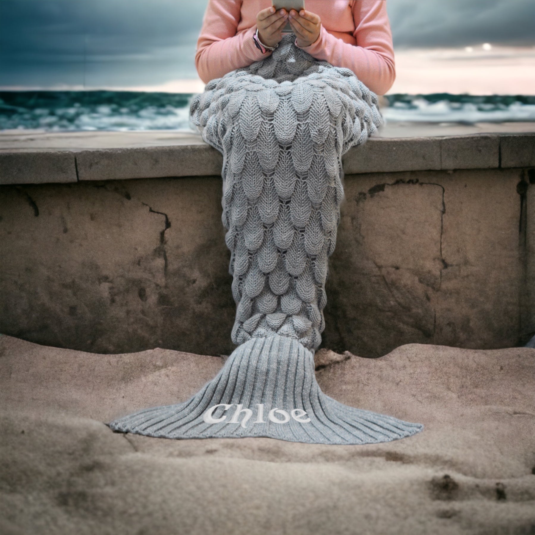 Personalized mermaid tail blanket new arrivals