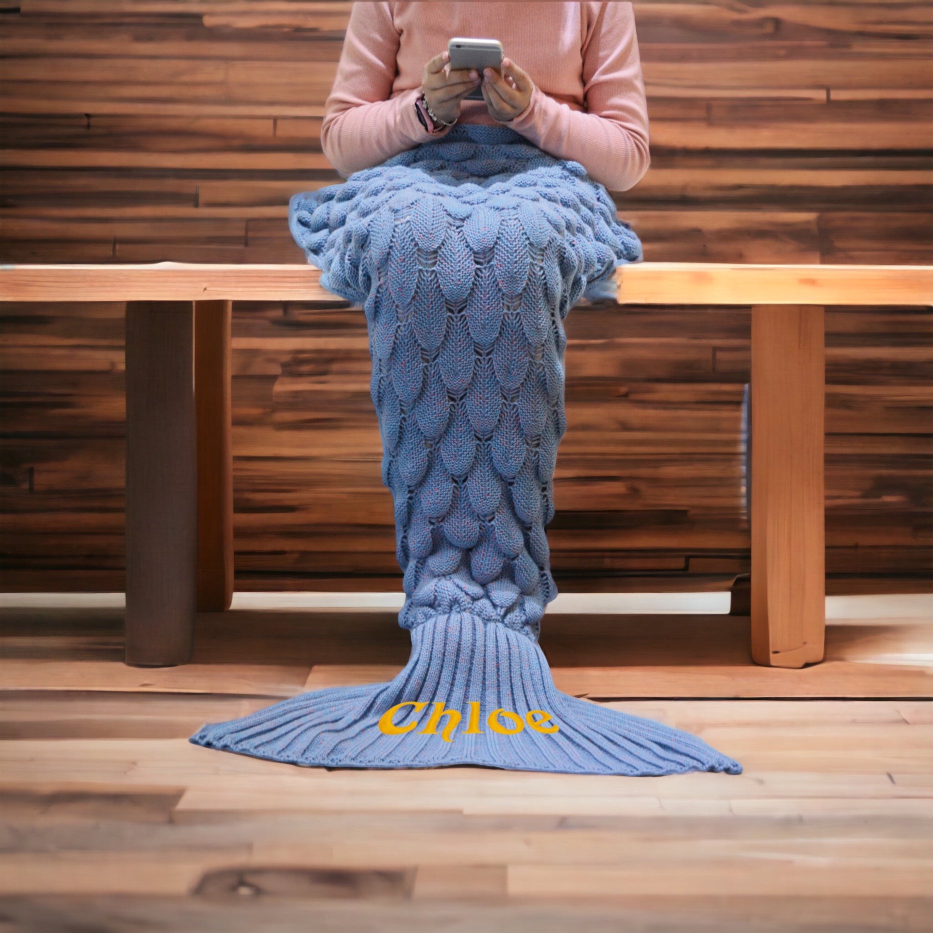 Blue mermaid tail discount blanket